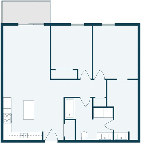 Desoto Estates | Two Bedroom | Plan 21A